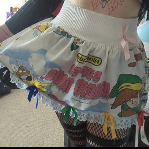 Cute gamer girl vintage DIY Zelda Super Mario bro Nintendo skirt onesizefitsmost